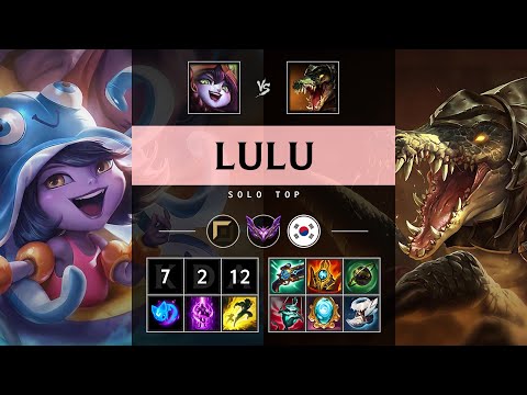 Lulu Top vs Renekton: Killing spree - KR Master Patch 14.24