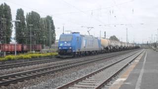 preview picture of video '185 529 mit einem Kesselwagenzug und 242.504 von HectorRail in Neuwied'