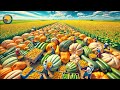 How Farmers Harvest Pumpkin Squash Sunflower By Machine Processing Factory Farming Documentary