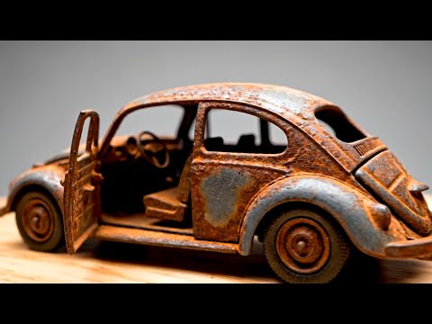 Mini Restoration ASMR 1970 Volkswagen Classic Beetle Restoration - Vintage Model Car Restoration