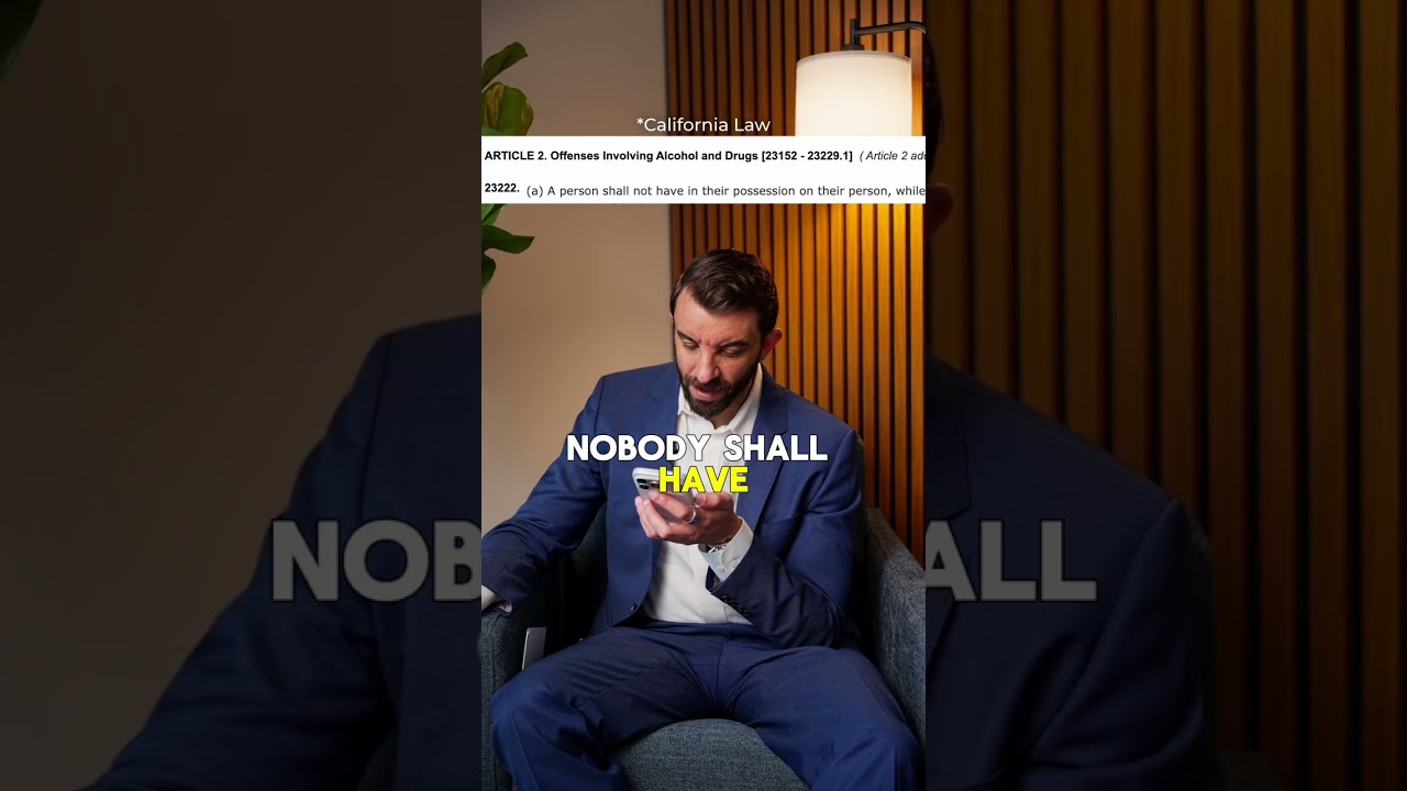 No Open Liquor In Vehicle LOOPHOLE?