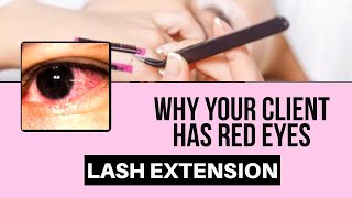 RED EYES AND LASHES! | EYELASH EXTENSIONS TUTORIAL | LASH TECH TIPS