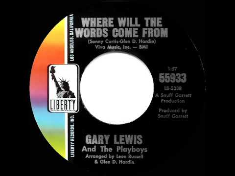 1967 HITS ARCHIVE: Where Will The Words Come From - Gary Lewis & The Playboys (mono 45)