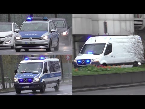 [Verdächtiger Gegenstand ⚠️] EWA + HGruKw + USBV-Entschärfer || Einsatzfahrten 》Polizei & LKA Berlin