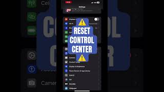 How to reset control center on iPhone