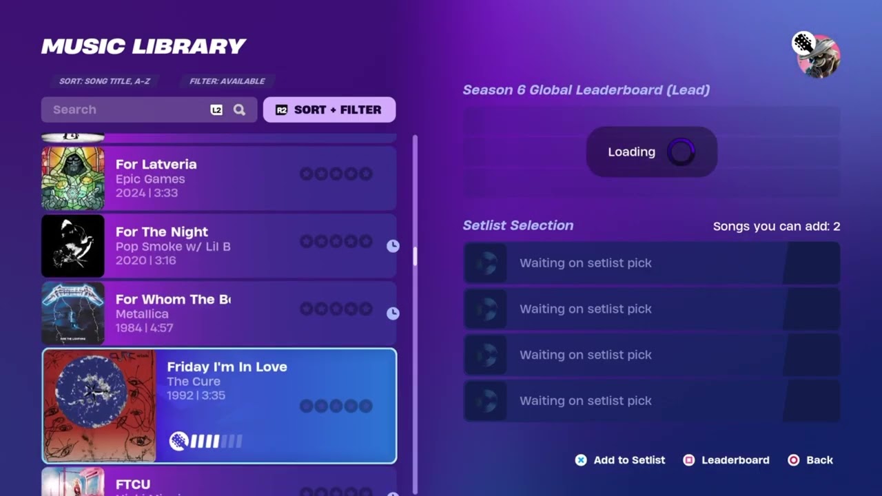 Fortnite Festival - Full Songlist (Up to 1st Anniversary)