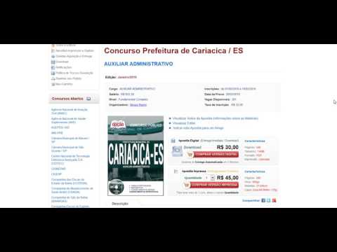 Concurso  Prefeitura Cariacica ES  Auxiliar Administrativo    Apostilas para concursos públicos