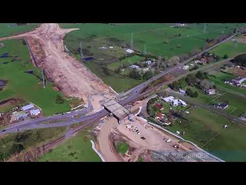 Hamilton section of the Waikato Expressway aerial flyover – August 2017