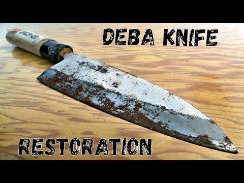 Restoring Deba. Japanese Kitchen Knife Restoration