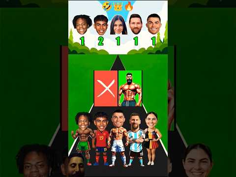 Who is the Legend? 👑⚽️💥 Ronaldo vs Messi vs IShowSpeed vs Yamal vs Celine #shorts #viral #futbol #ai
