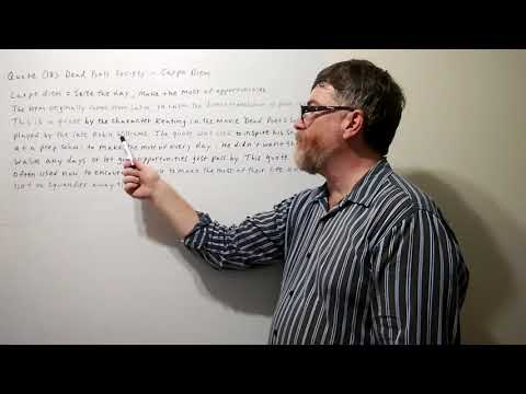 Tutor Nick P Quotes (18) Dead Poet's Society - Carpe Diem