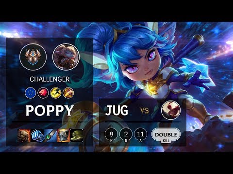 Poppy Jungle vs Lee Sin - EUW Challenger Patch 10.6