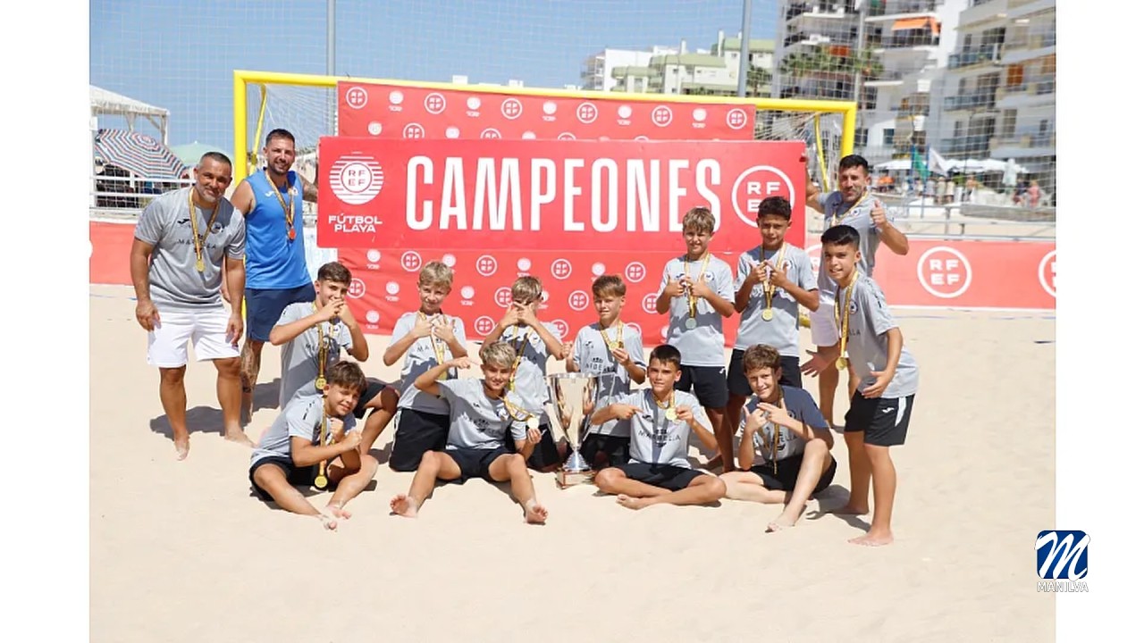 Ian Galán logra el campeonato de España de Fútbol Playa alevín
