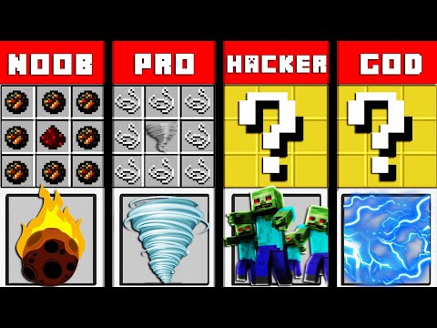 Minecraft Battle: APOCALYPSE CRAFTING CHALLENGE NOOB vs PRO vs HACKER vs GOD in Minecraft Animation