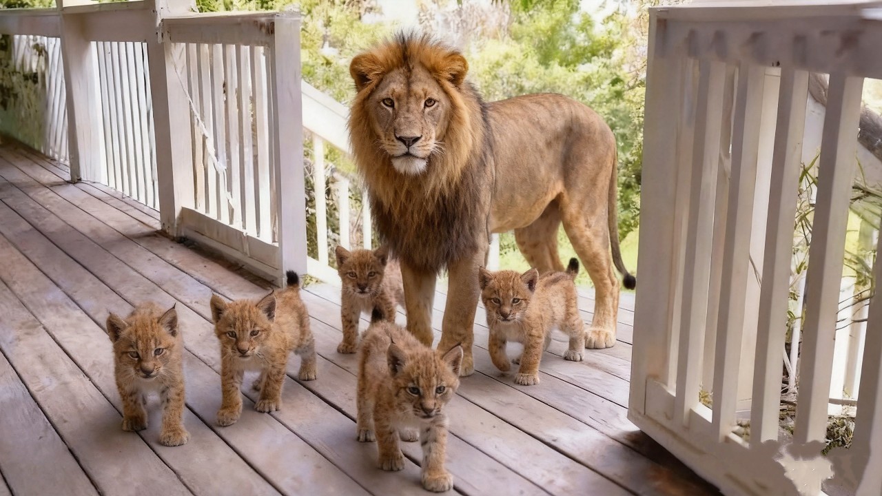 A Lion Came To A Man’s Door With Its Cubs—No One Expected What They Did Next…