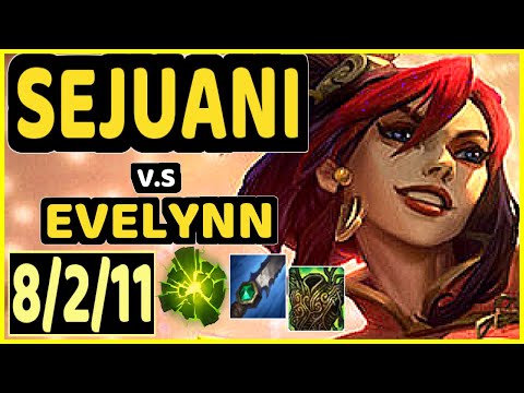 NJI (SEJUANI) vs EVELYNN - 8/2/11 KDA JUNGLE GAMEPLAY - EUW Ranked GRANDMASTER