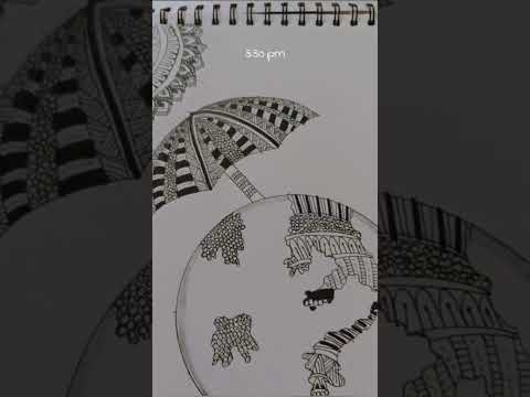 let's doo easy mandala art 🎨Simple and easy to draw..... #art #mandalaart #izel #art