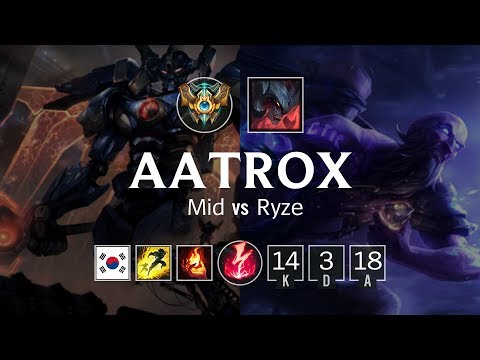 Aatrox Mid vs Ryze - KR Challenger Patch 8.23