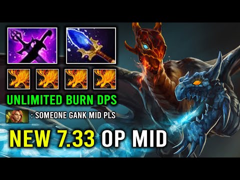 NEW 7.33 OP MID JAKIRO Unlimited Burn DPS 100% Pure Macropyre Fire Skill Spam Delete Everyone Dota 2