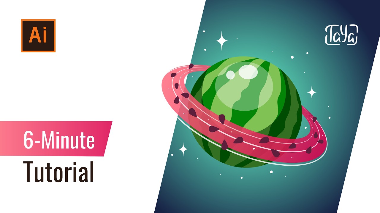 Vector Art Tutorial for Beginners | Watermelon Planet