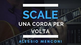 Alessio Menconi: Lezioni di Chitarra jazz - Scale su una corda per volta