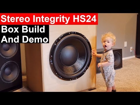 Stereo Integrity HS-24 Subwoofer DIY Home Theater Build and Excursion Demo | Crazy Bass!