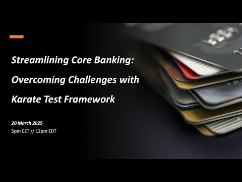 Alberto Ceballos presenting Streamlining Core Banking with Karate Test Framework