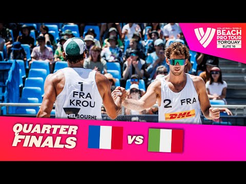 Krou / Gauthier-Rat vs. Lupo / Rossi - Quarter Final Highlights Torquay 2022 #BeachProTour