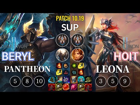 DWG BeryL Pantheon vs DWG Hoit Leona Sup - KR Patch 10.19