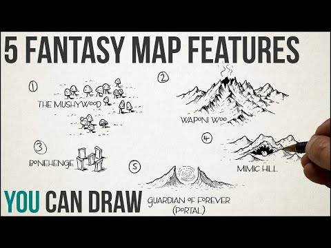 How to Draw Fantasy Map Features | 5 ways to make your maps more interesting.