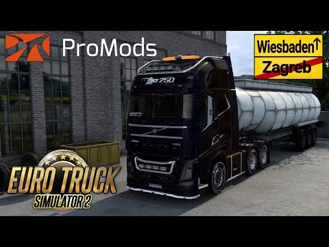 Euro Truck Simulator 2: 🚚 57 - Zagreb➡️Wiesbaden - Gameplay German (ProMods 2.60)