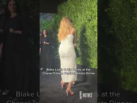 Blake Lively & Lily James at the Chanel Tribeca Festival Artists Dinner