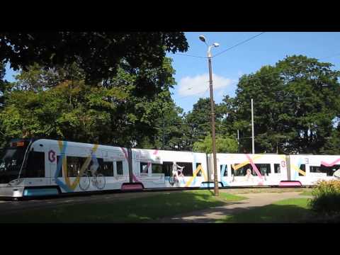Riga: Elizabetes iela - Kronvalda bulvāris (end-station Ausekļa iela). Tram no. 58033