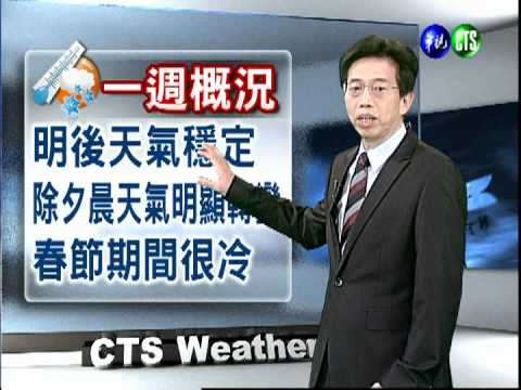 一月十九日華視晚間氣象