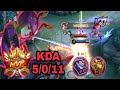 FAST GAME USING TWO BUILDS MVP ANGELA KDA 5 0 11 ANGELA BEST SUPPORT BUILD 2022