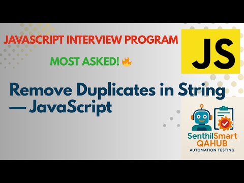 How To Remove Duplicate Elements In String Using Java Script Remove Duplicate Elements In String