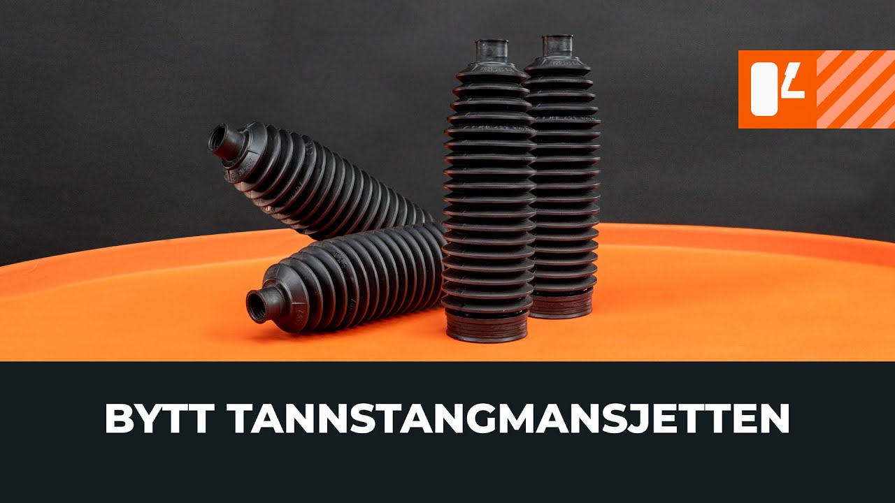 Slik bytter du tannstangmansjett på en bil