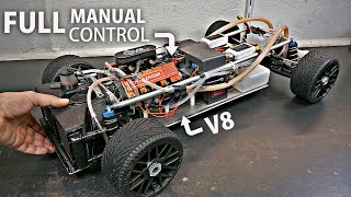 FINISHING the MANUAL Transmission on the 1/5 RC V8 CAR & Learning How to DRIVE IT!