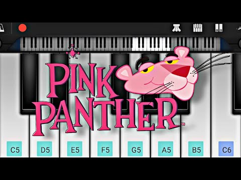 The Pink Panther Theme Song on Piano Mobile (PERFECT PIANO) EASY Piano Tutorial