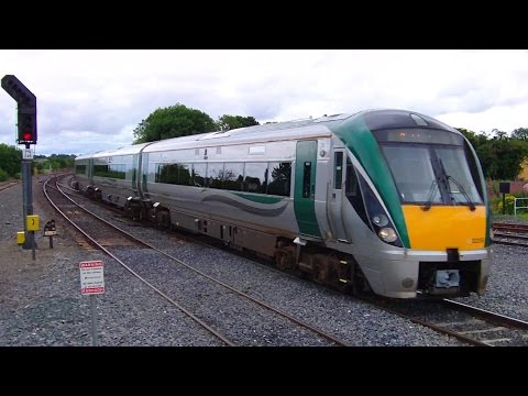 2 x Irish Rail 22000 Class Intercity Trains - Portarlington Station, Laois