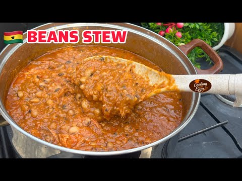 HOW TO MAKE GHANAIAN BEANS STEW (RED RED) | STEP-BY-STEP RECIPE | BEANS STEW