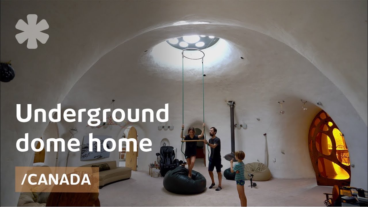 Underground dome house of the family who led geese to fly home