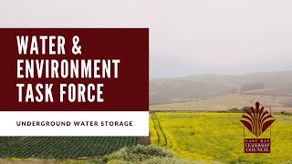 Water & Environment Task Force: Underground Water Storage