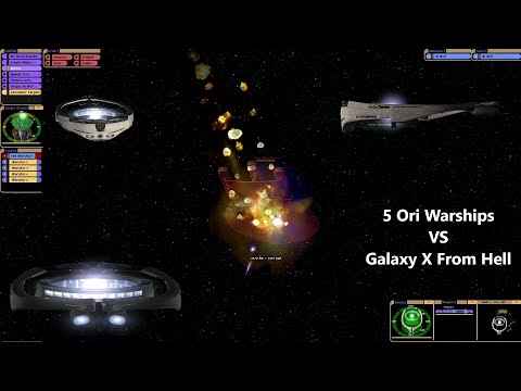 5 Ori Warships VS Galaxy Class X From Hell | Star Trek Ship Battle | Star Trek Bridge Commander |
