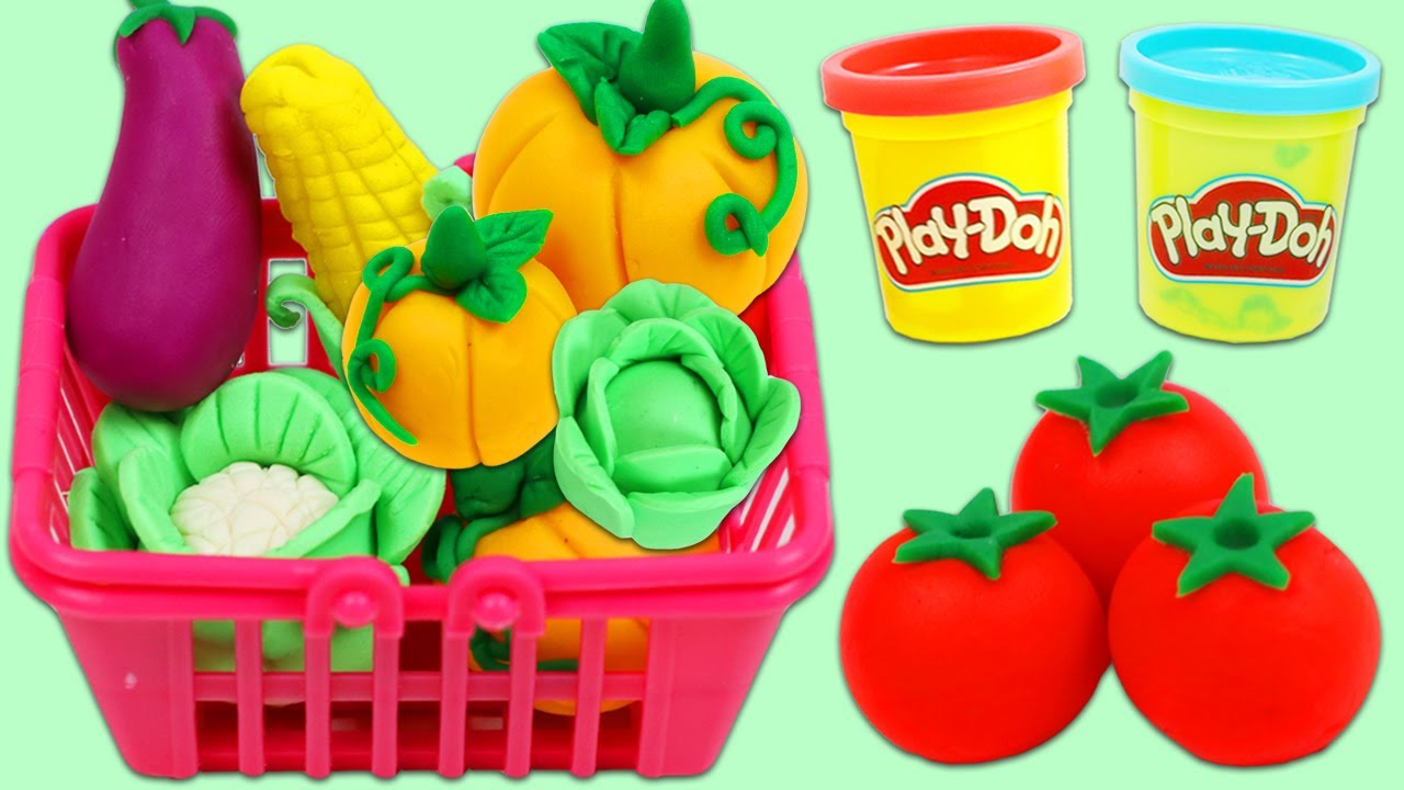 How to Make Play Doh Art, Mini Play Doh Vegetables!