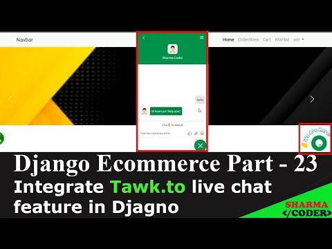 Django Ecommerce Part 23 | How to integrate live chat in django website | Tawk to live chat feature