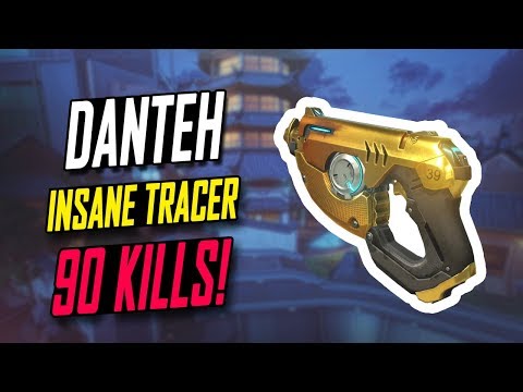 DANTEH F**CKING TRACER GOD! 90 KILLS! [ OVERWATCH SEASON 5 TOP 500]