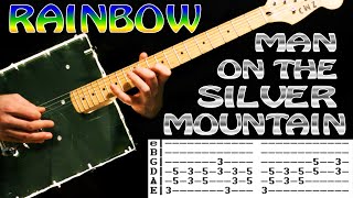 Rainbow Man On The Silver Mountain Chords and Guitar Tab Lesson with Solo also by Ronnie James Dio
