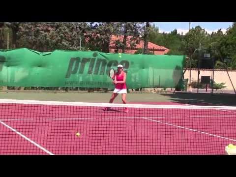 Carole Monnet at Romain Tennis Team Training Camp