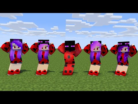 MONSTER SCHOOL : CHICKEN WING MEME LADYBUG ENDERMAN FAMILY - MINECRAFT ANIMATION